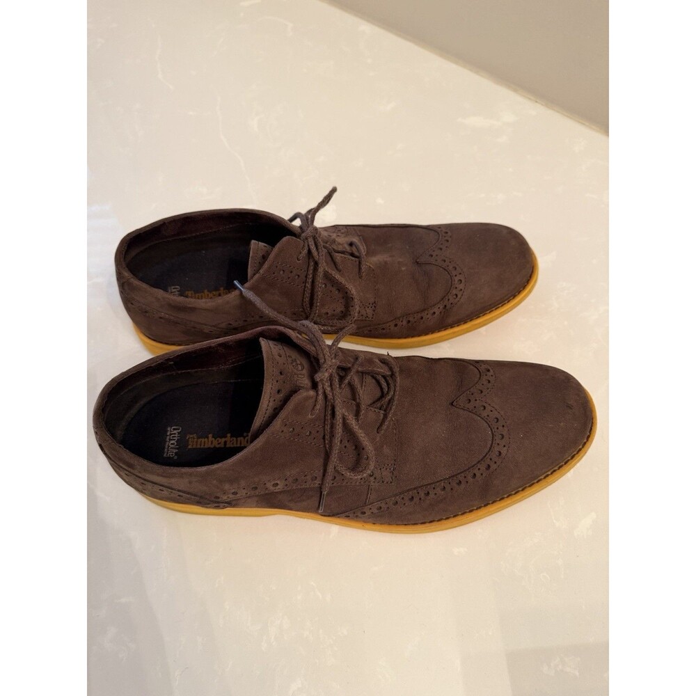 Timberland Earthkeepers Brown Suede Wingtip Oxford Shoes Men's Size 13M